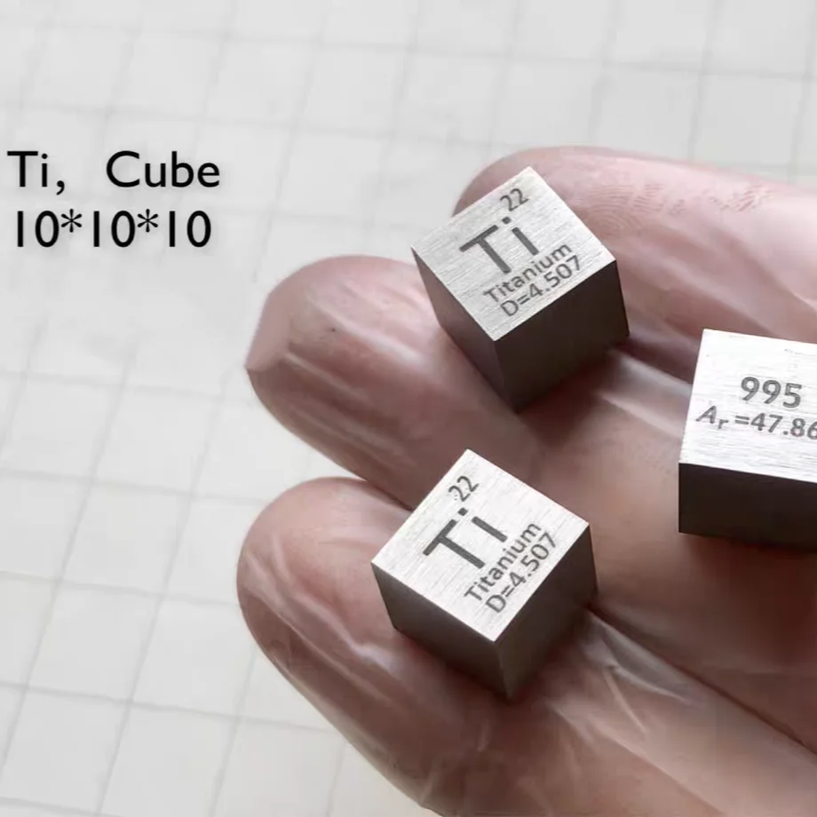 Титановый металлический куб-образец 10 х10 мм 1 шт.