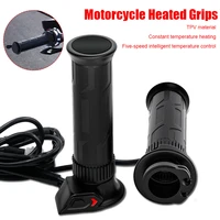 black 22 2mm motorcycle handlebar electric hot heated grips handle handlebar warmer manillar motocicleta heated grips levers