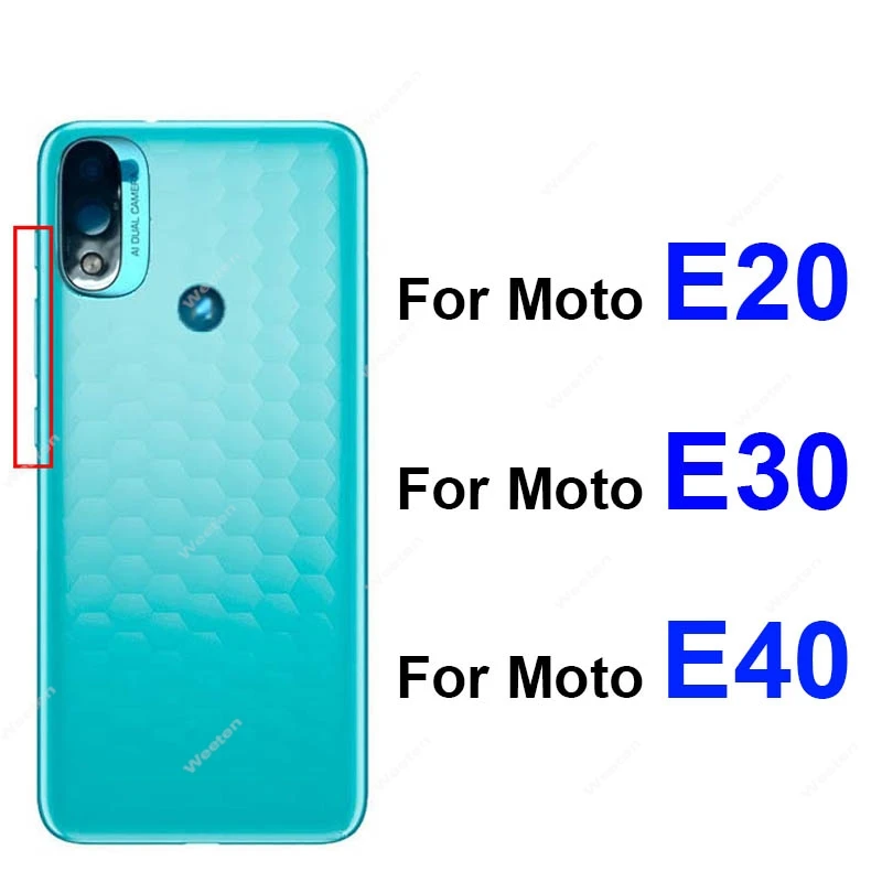 Задняя крышка батарейного отсека для Motorola Moto E20 E30 e40 задняя запасные части