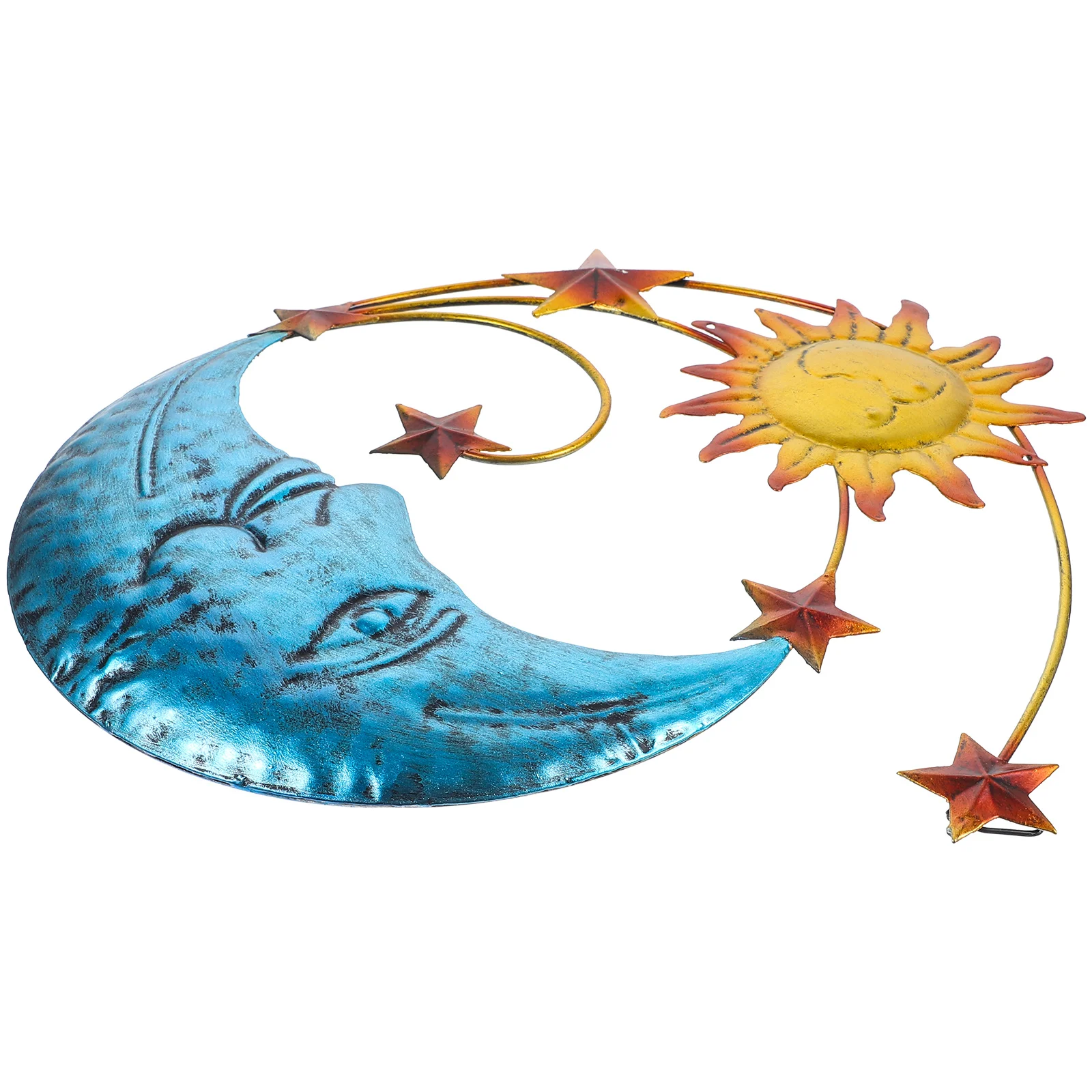 

Wrought Iron Moon Wall Hanging Adorn Ornament Indoor Pendant Crafts Housewarming Gift