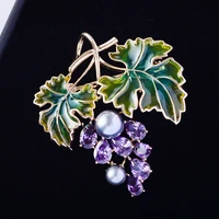 korean version of the new simple fashion corsage transparent excessive dripping grape brooch female pin suit shirt accessories