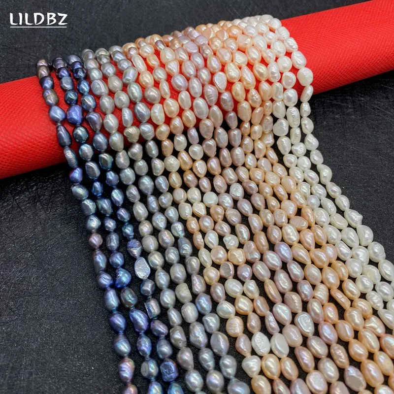 

Natural Freshwater Pearls Beads A Grade Straight Hole Two-sided Light Pearl Beads for Jewelry DIY Necklace Bracelet Accessories