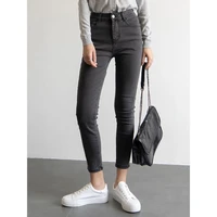 plus size stretch pencil jeans for women spring summer streetwear ankle length jeans lady casual skinny denim pants slim jeans