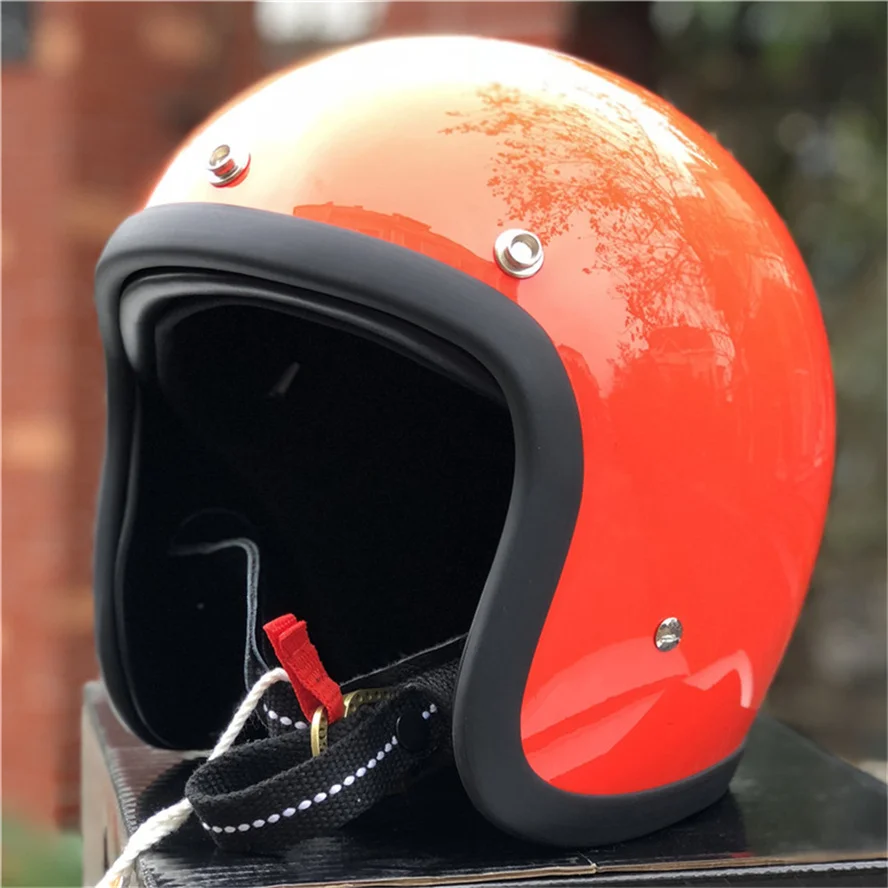 

DOT ECE Approved TT&COCASCOS Vintage Fiberglass Lightweight Motorcycle Open Face Helmet Japan Korea Scooter Riding Jet Casque