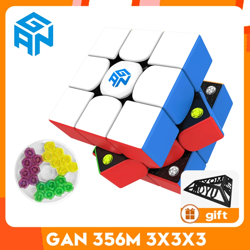 [Gan 356M Cube Series] Magnetic Magic Cube Professional 3X3 Gancube Gan 356M Speed Smart Robot Cube Puzzle Toy Per Studenti