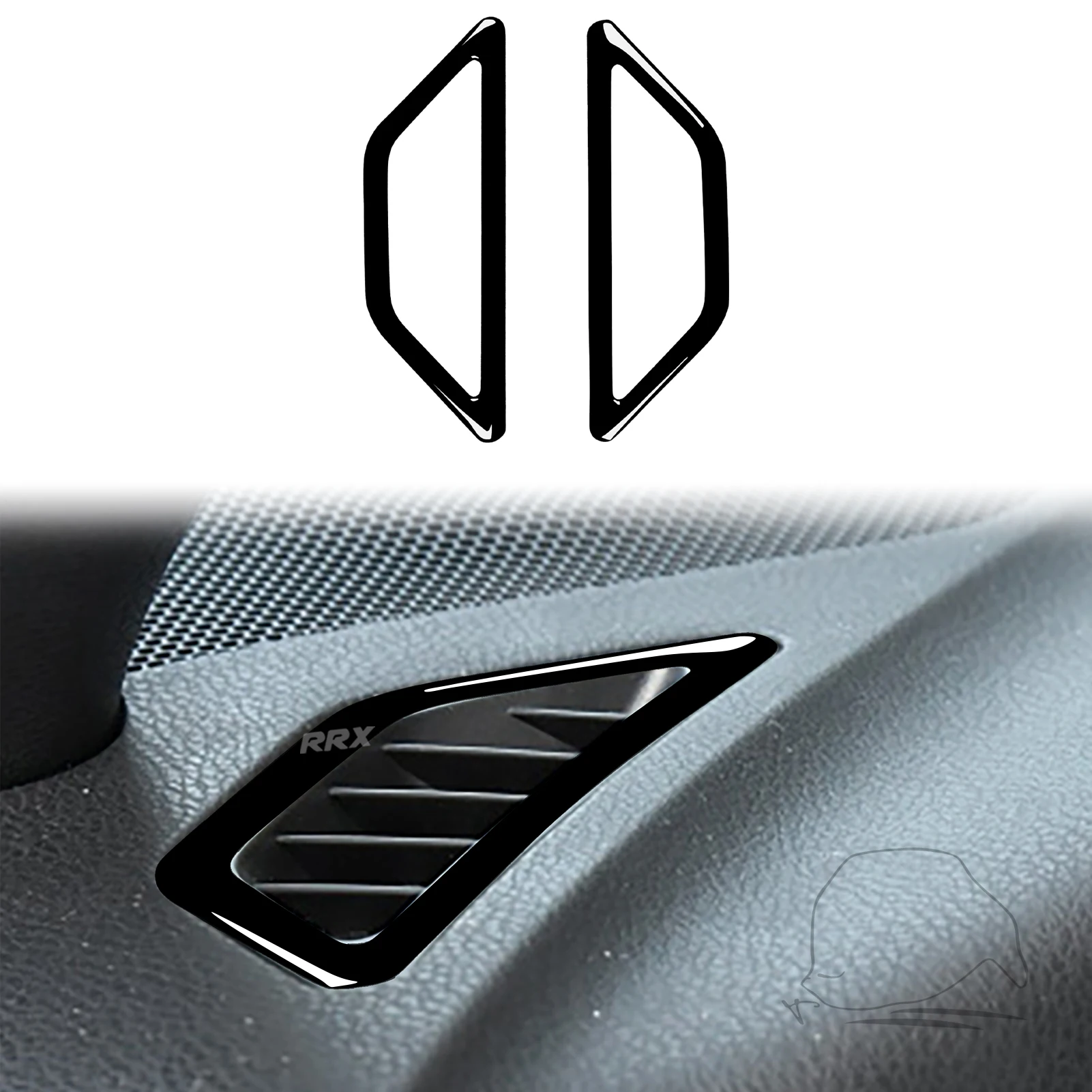 

for Subaru BRZ for Toyota 86 2017 2018 2019 Air Vent Outlet Decoration Cover Decal Trim Sticker Car Accessories ABS