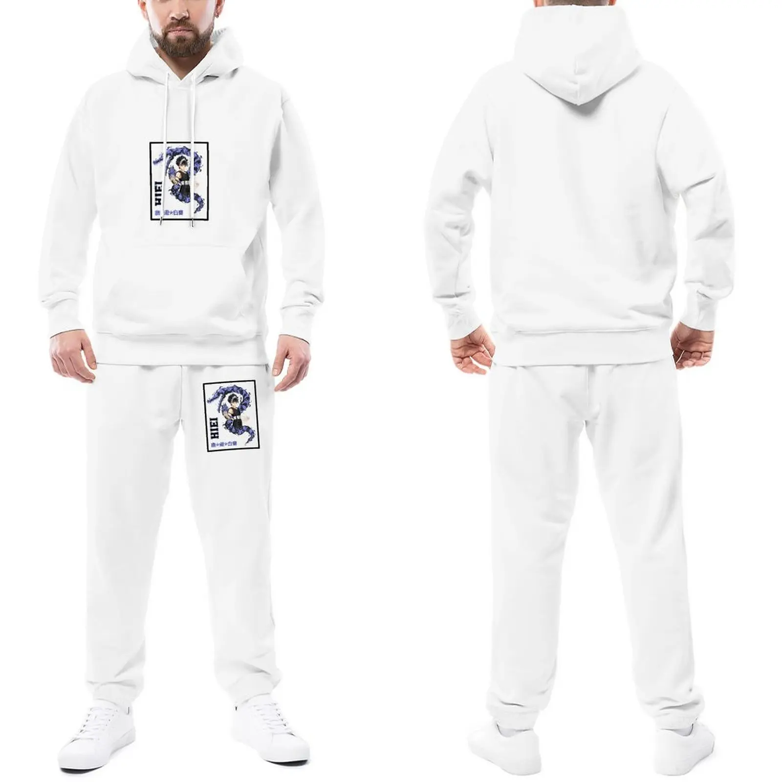 

Trapstar Tracksuits Hiei Black Dragon Hooded Set Yu Yu Hakusho Hooded Set Oversize Casual Jogger Sets Men Retro Sweatsuits Gift