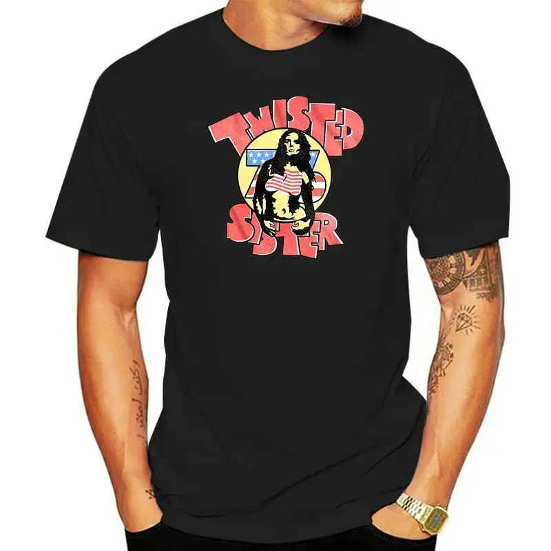 

TWISTED SISTER Men's Short Sleeve T-Shirt WHITE TWISTED '76 large size tee shirt