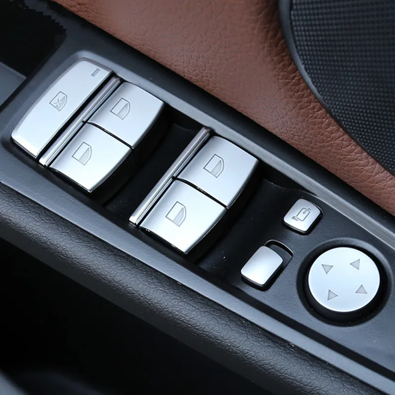 

Хромированный стеклоподъемник для дверей и окон, кнопка переключения, крышка, отделка, наклейка для BMW F10, F11, F30, F31, F34, F36, F20, F21, F48, автомобильный Стайлинг
