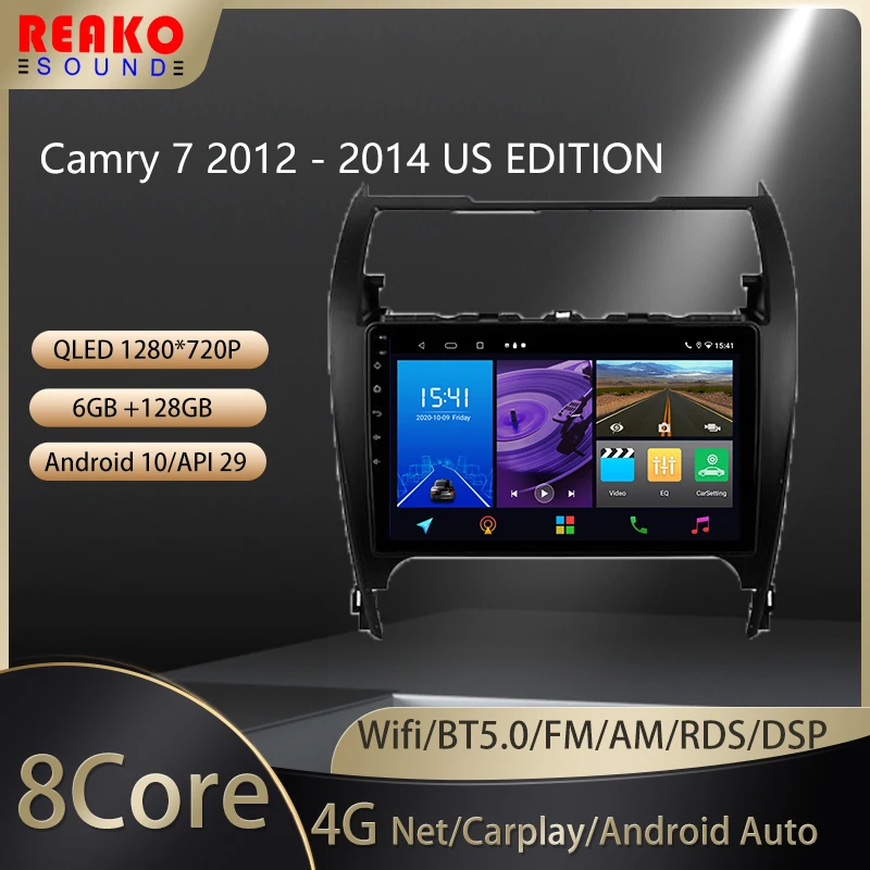 Автомобильный радиоприемник реагиosound для Toyota Camry 7 XV 50 55 2012-2014 версия США Ai-голос