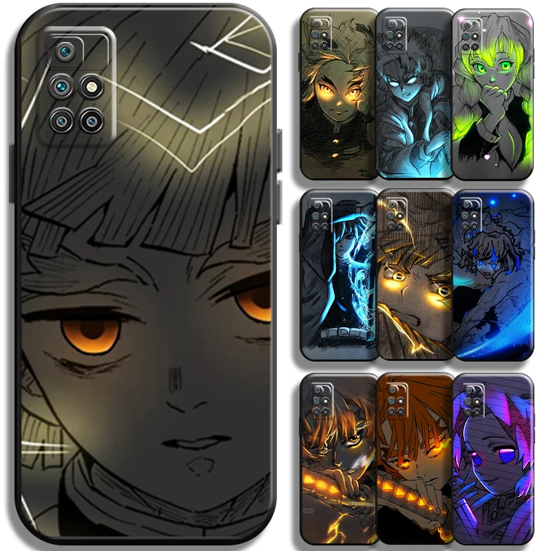 

Demon Slayer Agatsuma Zenitsu For Xiaomi Redmi 10 Phone Case TPU Soft Shockproof Shell Full Protection Carcasa Cover