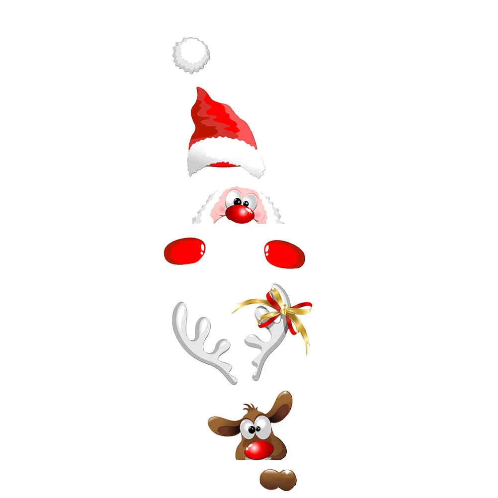 

1Pc Santa Claus Elk Door Sticker Christmas Sticker Door Sticker Wall Sticker for Home Xmas