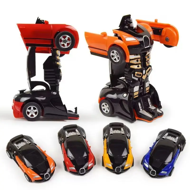 

New Transformation Mini 2 In 1 Car Robot Toy Anime Action Collision Transforming Model Deformation Vehicles Toy Gift for Child