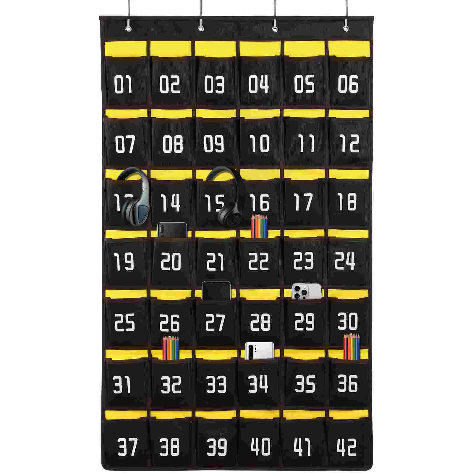 

1 Pc Numbered Premium quality Organizer Classroom Pocket Organizer Chart for Pocket Chart Holder for Cell Phones