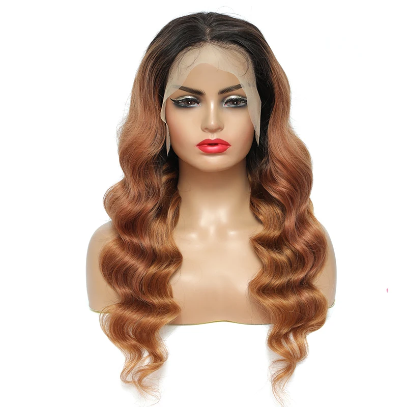 Парик из натуральных бразильских человеческих волос с эффектом омбре 13x4 |