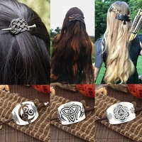 vikings metal hair sticks jewelry nordic mythology barrette hair clip knot carved celtic pattern minority style hairpin