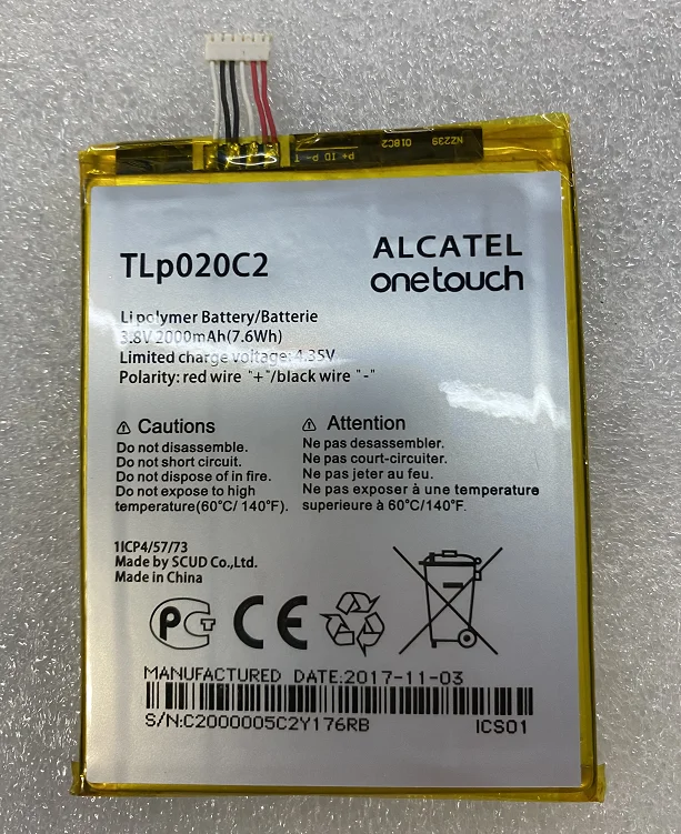 

Для TCL Alcatel Idol X/S 6034r S950/T Tlp020c2 стандартная батарея