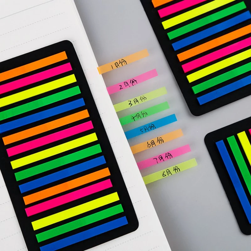 160/300Pcs Farbe Aufkleber Transparent Fluoreszierende Index Tabs Flags Sticky Note Schreibwaren Kinder Geschenke Schule Büro Liefert
