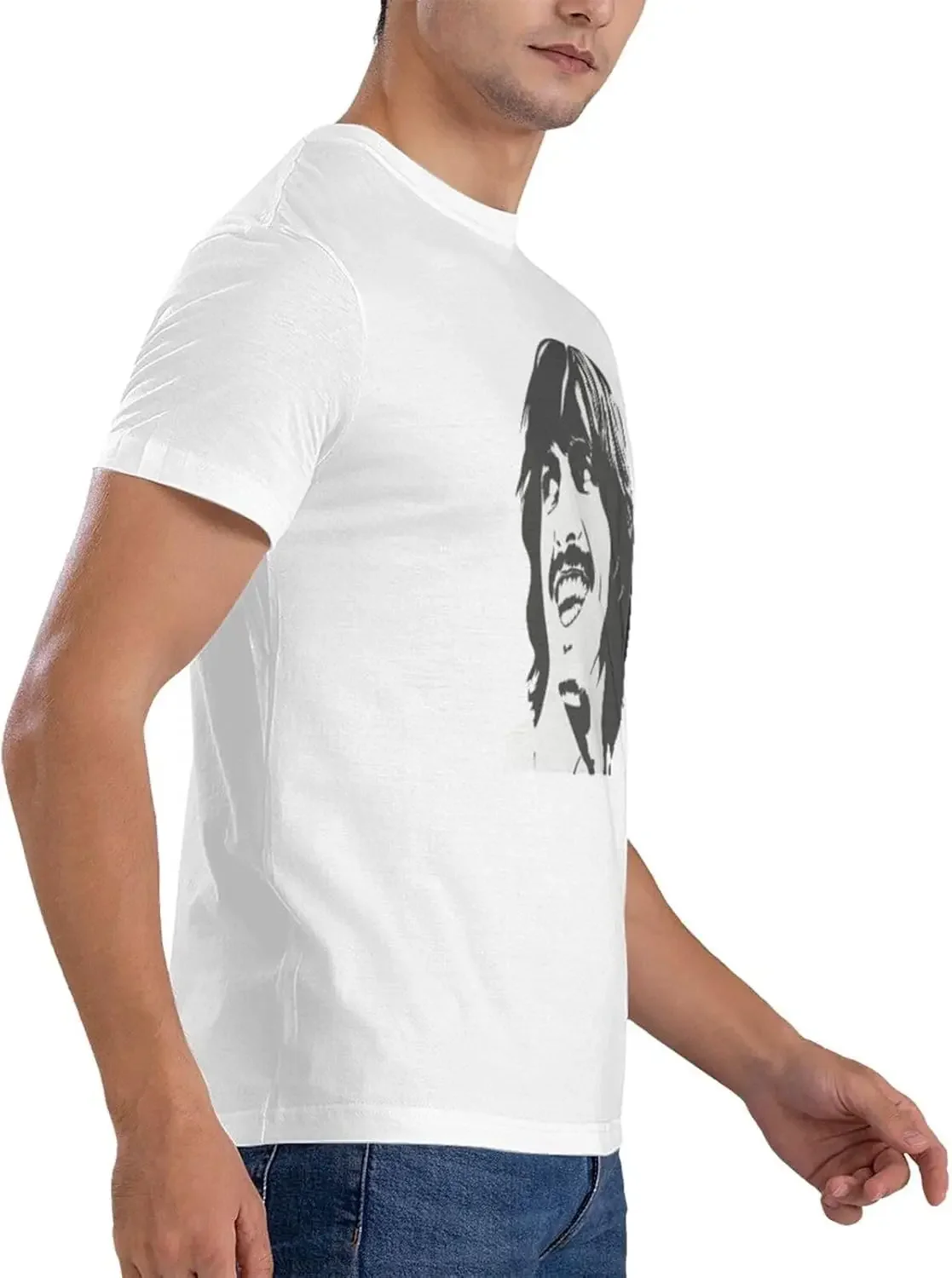 Мужская базовая футболка Джорджа Харрисона с коротким рукавом и круглым вырезом