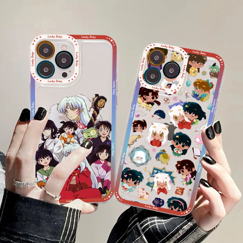 

Anime Inuyasha Phone Case For IPhone 11 12 13 14 Mini Pro Max XR X XS TPU Clear Case For 8 7 6 Plus SE 2020
