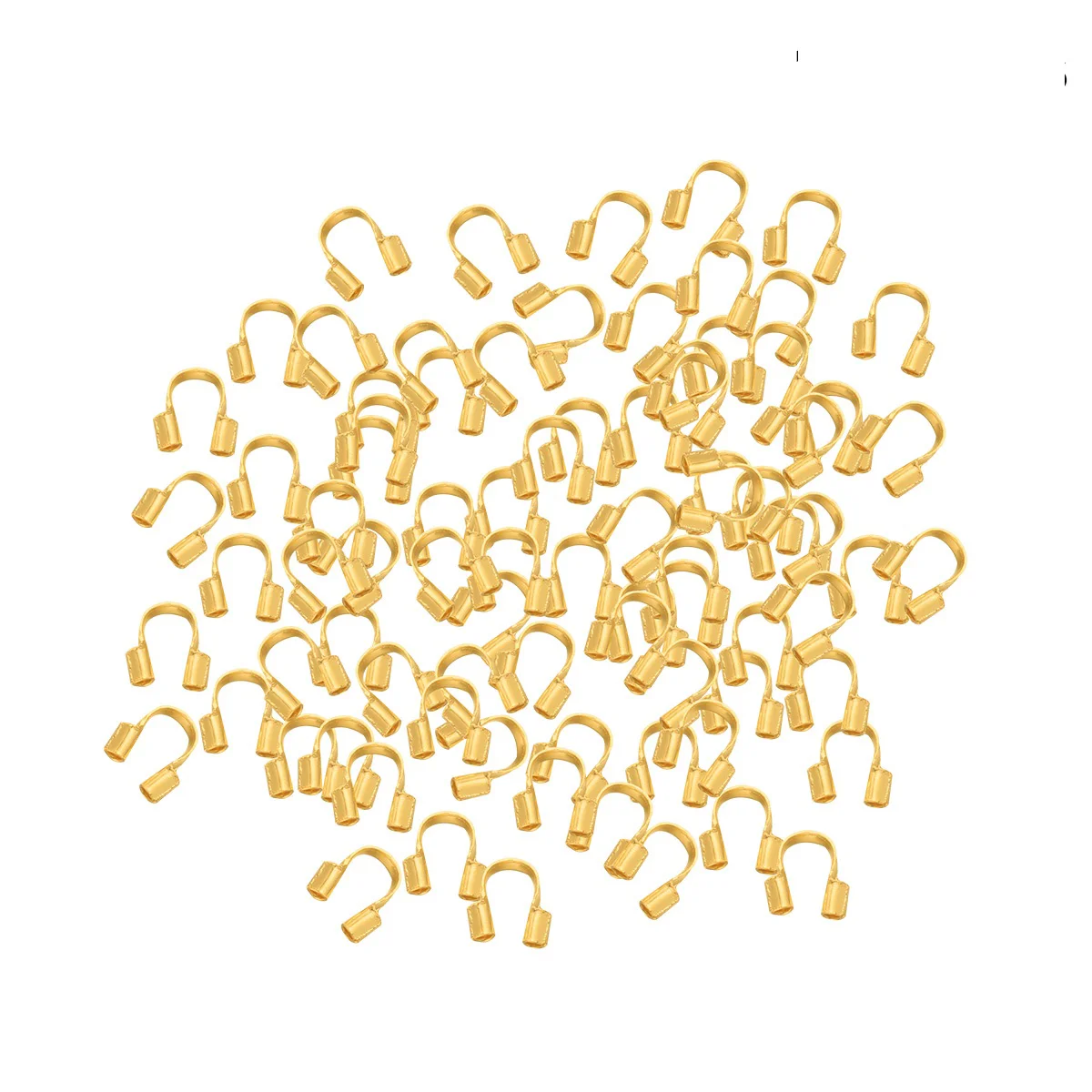 

100 Pcs U Shaped Wire Copper Guards Cord Protector Protection Hand Jewelry