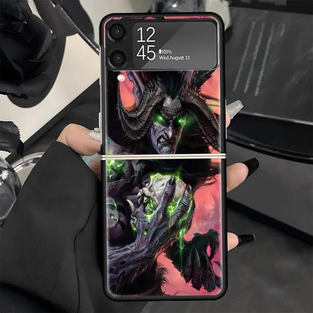 Чехол для телефона W-World Of W-Warcraft W-Wow Samsung Galaxy Z Flip 6 5 4 3 5G черный твердый чехол ZFlip6 ZFlip5