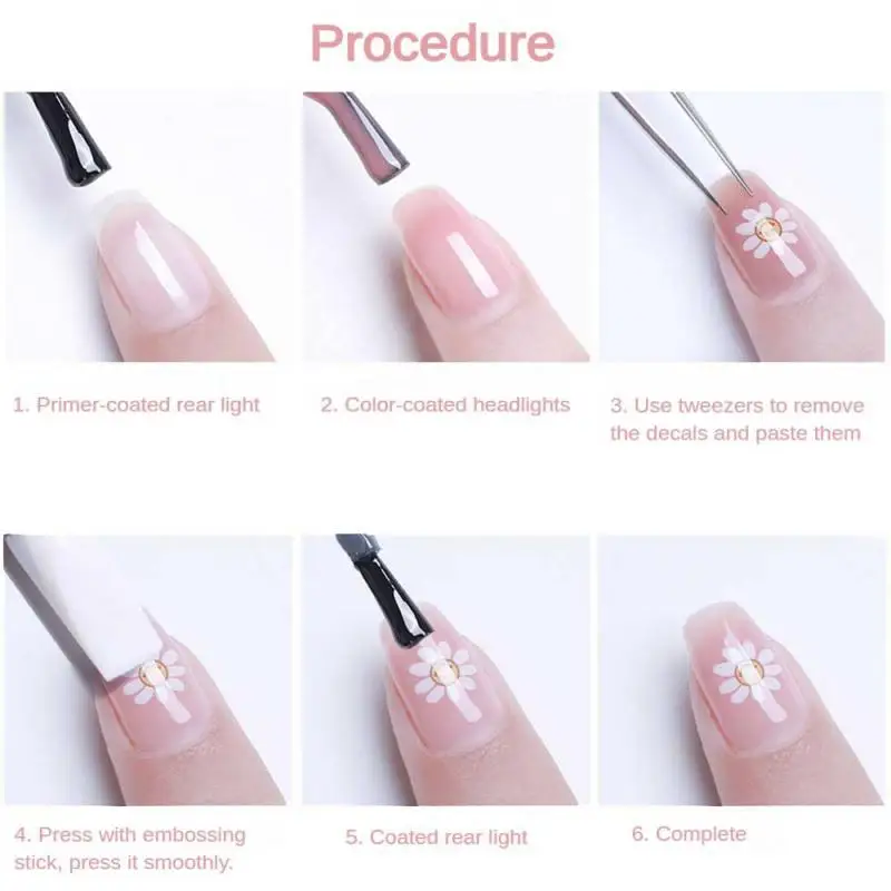 3D наклейки для ногтей с красным сердцем лазерный блеск серебряная звезда цветок