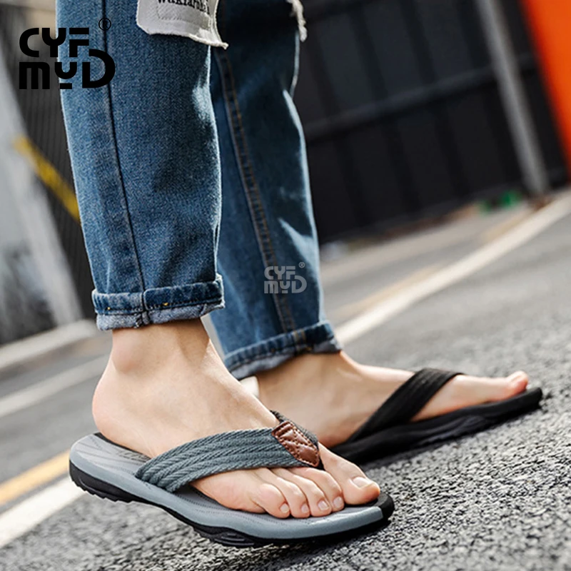 Flip Flops Women Fashion Weave Strap Big Size 47 Beach Slipper for Men Outdside Soft Eva Slipper Thick Sole Casual Sandal Summer
