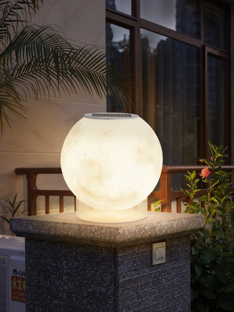 

YY лампа для ворот, садовая лампа, круглая луна, водонепроницаемая настенная лампа-столбик, уличная лампа