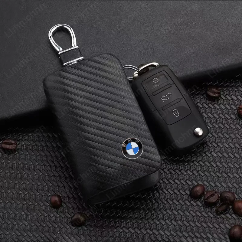 Чехол для автомобильного ключа из углеродного волокна BMW 1 3 5 серии E90 E91 E92 E60 E70 E71 E72