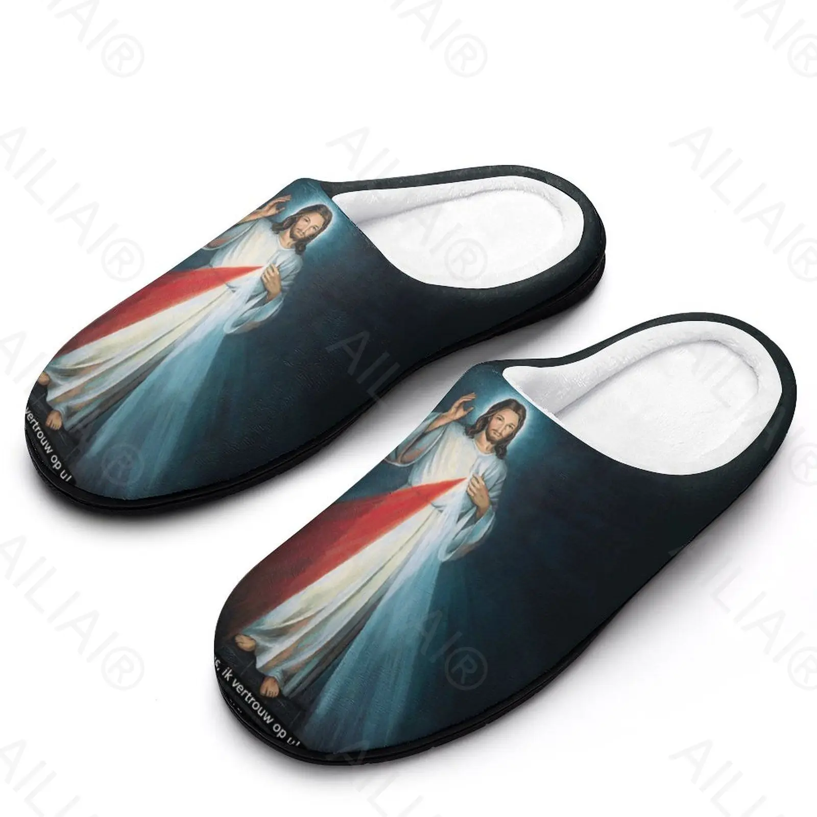 

Jesus (13) Sandals Plush Casual Keep Warm Shoes Thermal Mens Womens Slipper Winter Anime Sneaker