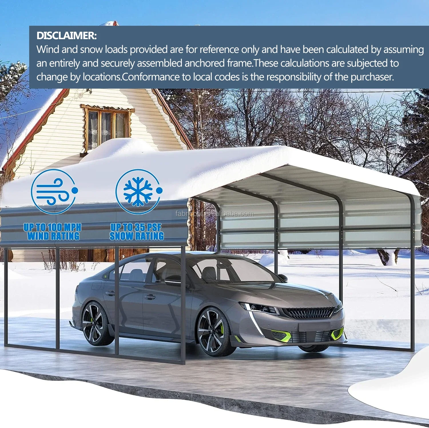 Сверхпрочный навес крыша из оцинкованной стали автоукрытие большой