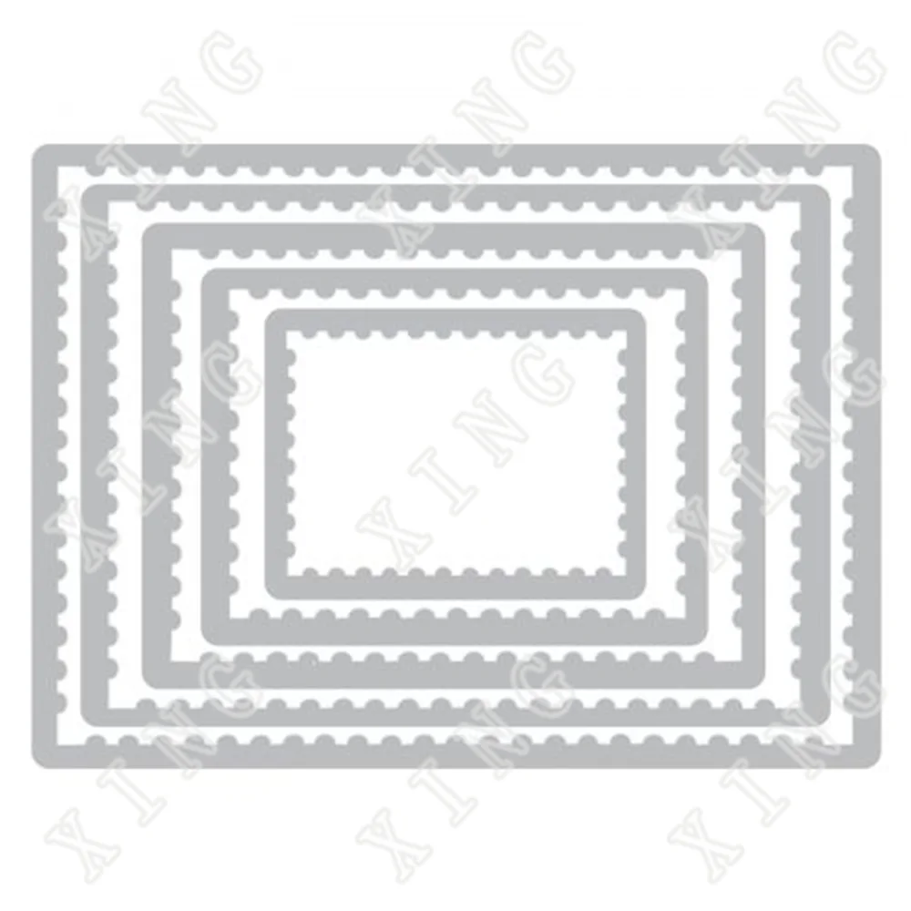 

2022 Spring Layered Stacked Postage Cutting Dies Diy Craft Wax Paper Diary Scrapbooking Greeting Cards Decoration Embossing Mold