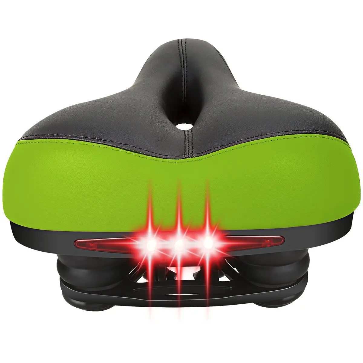 Bicycle Saddle with Tail Light Thicken Widen MTB Soft Comfortable Cycling  Warning LED Lamp Cushion Accessories enlarge