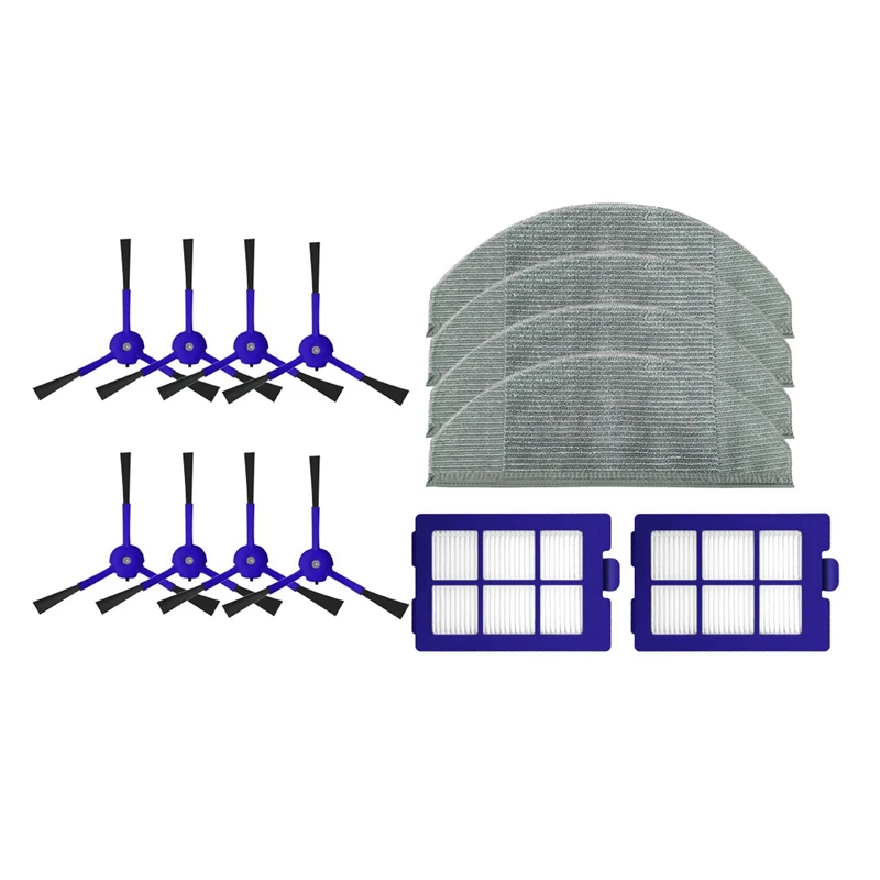 

14Pcs for Eufy X8 Robotic Vacuum Cleaner Accessories Washable Side Brush Mop Cloth HEPA Filter Replacement Spare Parts