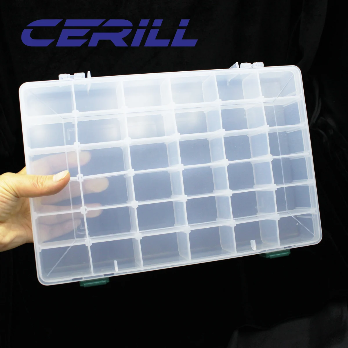 

Cerill 1 PC 36 Slots 360g Fishing Soft Hard Lure Tackle Box Adjustable Popper Minnow Hook Boxes Multifunctional Storage Case Kit