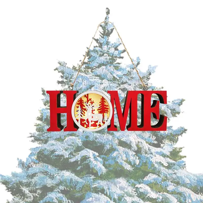 

Подвески для рождественской елки, светящиеся подвески, подвески для рождественской елки, бирки, знак радости, Рождественский Настенный дек...