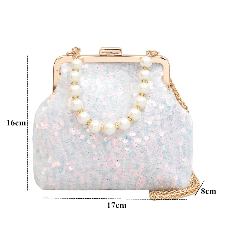 Роскошные вечерние сумочки для женщин металлическая Сумка-тоут с жемчужными