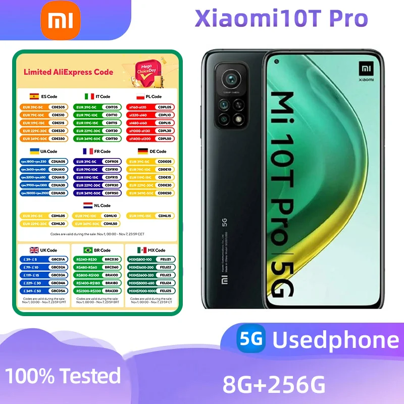 Смартфон Xiaomi Mi 10T Pro 5G 8/256ГБ global б/у
