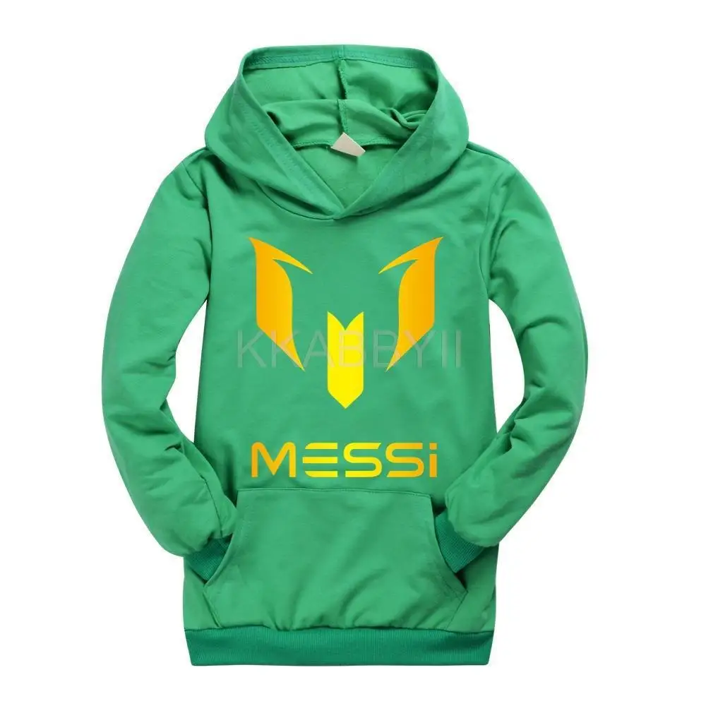 Футболка с капюшоном Месси для мальчиков детская одежда осенняя Детские топы