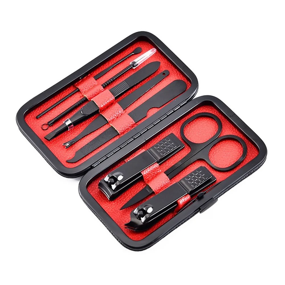 

8Pcs/Set New Manicure Nail Clippers Pedicure Set Portable Travel Hygiene Kit Stainless Steel Nail Cutter Tool Set