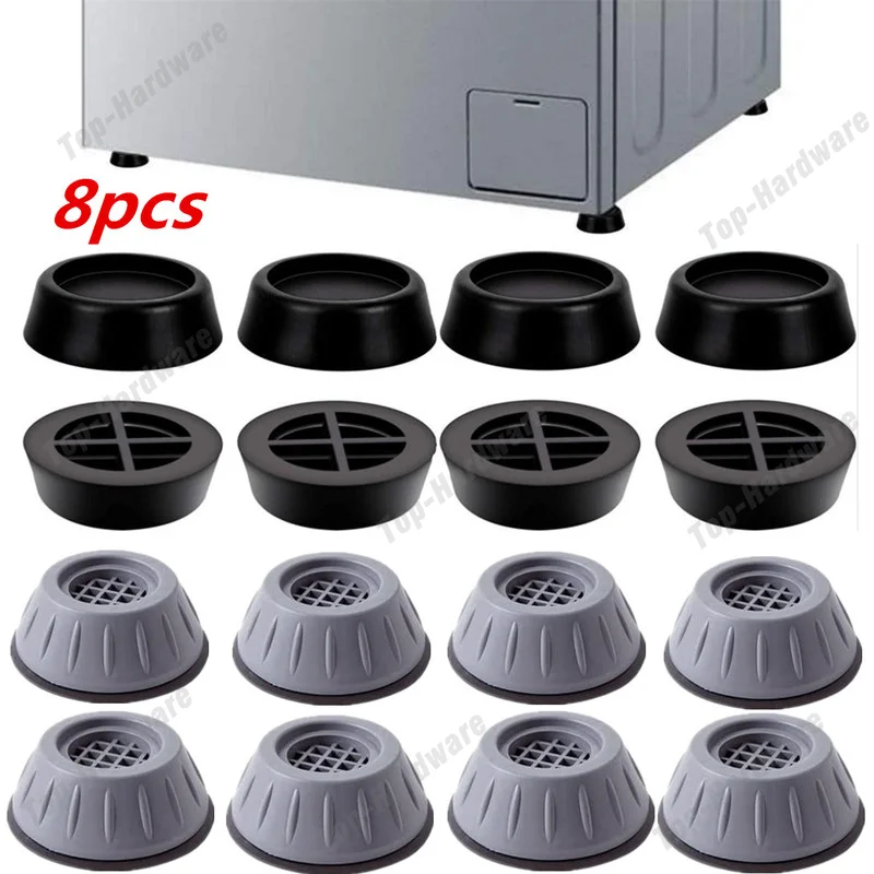 

8Pcs Anti Vibration Pads Washing Machine Rubber Feet Legs Mat Anti-vibration Pad Universal Noise-reducing Leg Base for Furniture