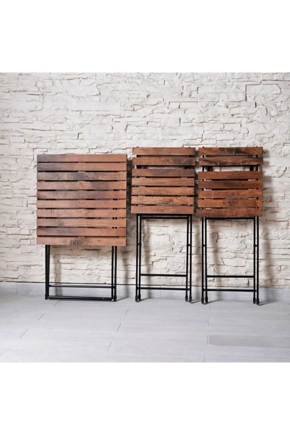 Набор стульев из орехового дерева для бистро балкона сада 1 стол 2 стула |