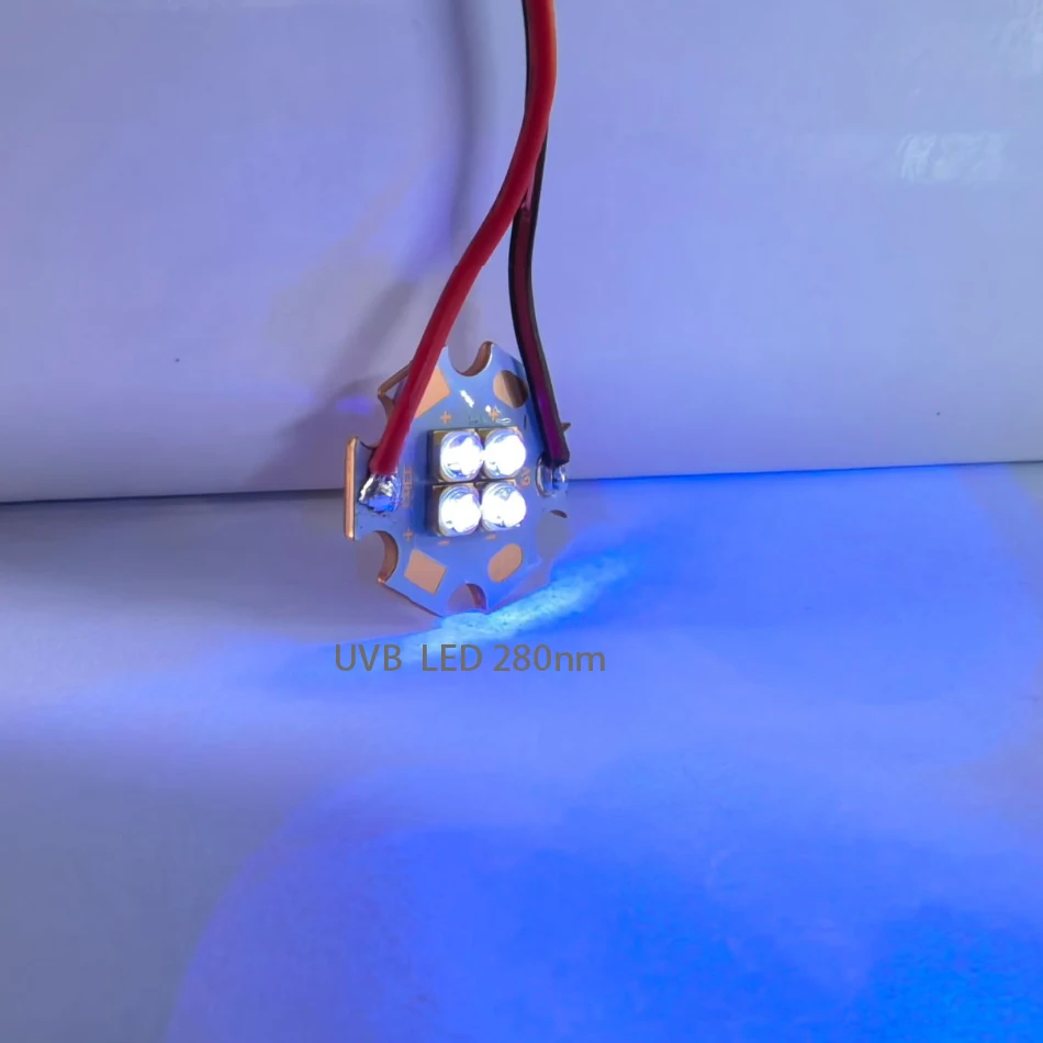 Фото Ультрафиолетовые светодиоды 4W Deep UV LED (UVC) 250нм 265нм 310нм 340нм DC12V SMD 3535 с платой PCB 20мм №3