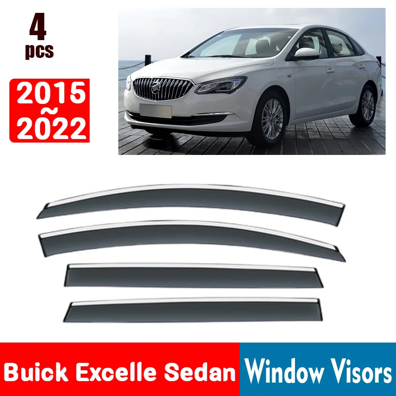 FOR Buick Excelle Sedan 2015-2022 Window Visors Rain Guard Windows Rain Cover Deflector Awning Shield Vent Guard Shade Cover