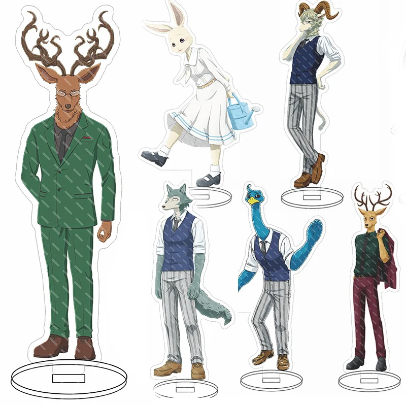 

BEASTARS, персонаж, стоячий знак, аниме фигурка Legosi, весна, Хару, двусторонний, искусственный стол, Декор, реквизит, подарок, игрушка для фанатов