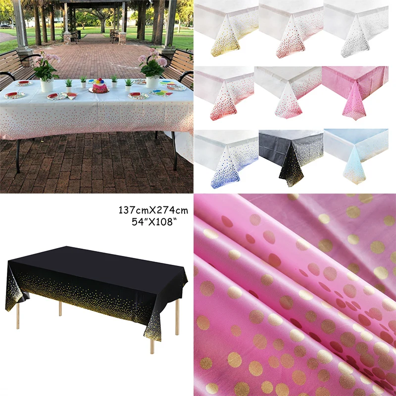 

Disposable tablecloths tableware for birthday party decoration weddng decor baby shower Party supplies rose gold table cover