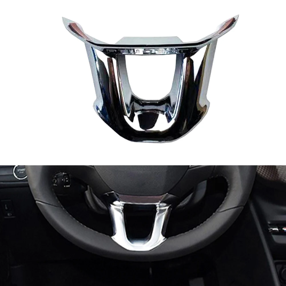 

Car Steering Wheel Decoration Panel Cover Trim Sticker Fit for Peugeot 2008 208 2014 - 2018 Chrome Auto Styling