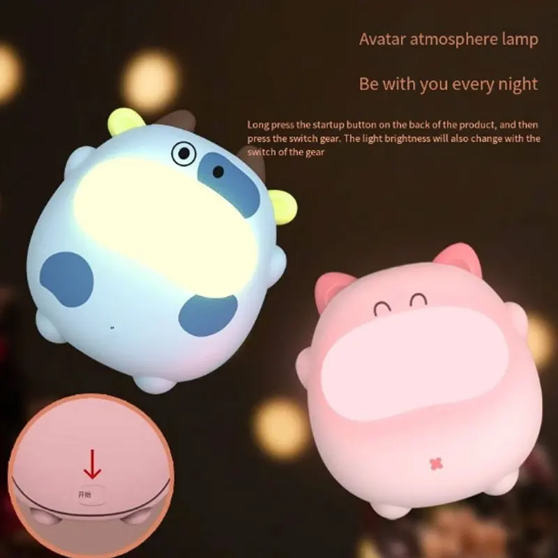 

Stove Hand Warmers Model Small Night Light Rechargeable Usb Hand Warm Treasure Self-Heating Gift Heating Gift Cartoon Warm Baby