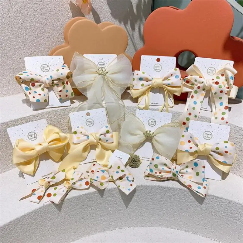 

Princess Style Dot Hair Pins Bowknot Hair Clips Baby Hair Accessories Tassel Butterfly Hair Grisp Barrettes Bow Hair Wear